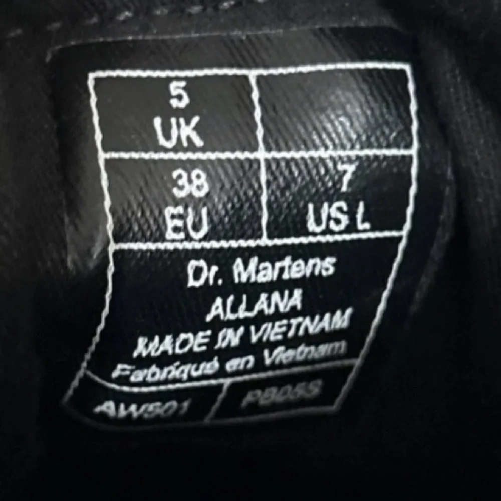 Dr Martens Docs Allana Black Canvas High Top Sneakers Boots Shoes-Womens 7 - Picture 9 of 9